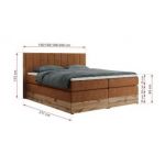 Łóżko kontynentalne BELLISSIMO KING 140x200 - H3 - pomarańczowy, struktura