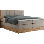 Łóżko kontynentalne BELLISSIMO KING 140x200 - H3 - beżowy, struktura