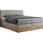 Łóżko kontynentalne BELLISSIMO KING 140x200 - H3 - jasnoszary, welwet