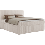 Łóżko kontynentalne TILIANO 140x200 - H3 - beżowy, sztruks