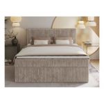 Łóżko kontynentalne TILIANO 160x200 - H3 - jasnobrązowy, sztruks