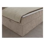 Łóżko kontynentalne TILIANO 160x200 - H3 - jasnobrązowy, sztruks