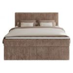 Łóżko kontynentalne TILIANO 160x200 - H3 - brązowy, sztruks