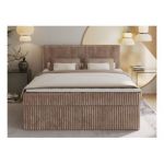 Łóżko kontynentalne TILIANO 180x200 - H3 - brązowy, sztruks