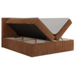 Łóżko kontynentalne TILIANO 180x200 - H3 - pomarańczowy, sztruks