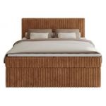 Łóżko kontynentalne TILIANO 180x200 - H4 - pomarańczowy, sztruks