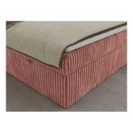 Łóżko kontynentalne TILIANO 140x200 - H4 - różowy, sztruks