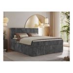 Łóżko kontynentalne TILIANO 180x200 - H3 - szary, sztruks