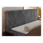 Łóżko kontynentalne TILIANO 200x200 - H4 - szary, sztruks