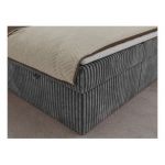 Łóżko kontynentalne TILIANO 200x200 - H4 - szary, sztruks