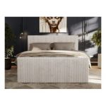 Łóżko kontynentalne TILIANO DUO 140x200 - H3 - beżowy, sztruks