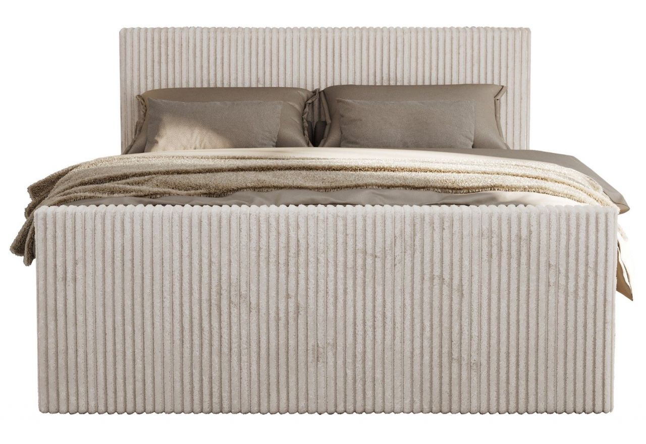 Łóżko kontynentalne TILIANO DUO 160x200 - H3 - beżowy, sztruks