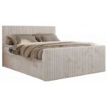 Łóżko kontynentalne TILIANO DUO 200x200 - H3 - beżowy, sztruks