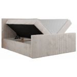 Łóżko kontynentalne TILIANO DUO 200x200 - H3 - beżowy, sztruks
