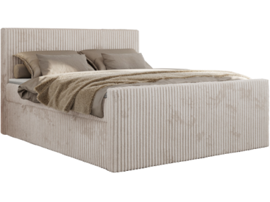 Łóżko kontynentalne TILIANO DUO 160x200 - H4 - beżowy, sztruks