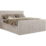 Łóżko kontynentalne TILIANO DUO 160x200 - H4 - beżowy, sztruks
