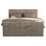 Łóżko kontynentalne TILIANO DUO 140x200 - H4 - jasnobrązowy, sztruks