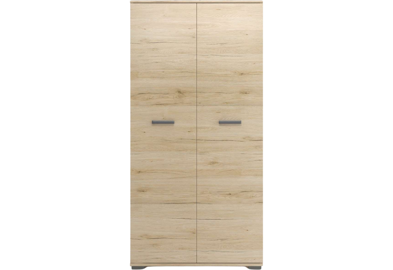 Szafa dwufrontowa 90 cm otwierana tradycyjnie z półkami w środku - LINK Dąb Sonoma