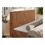 Łóżko kontynentalne TILIANO DUO 200x200 - H4 - pomarańczowy, sztruks