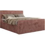 Łóżko kontynentalne TILIANO DUO 140x200 - H3 - różowy, sztruks