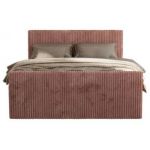 Łóżko kontynentalne TILIANO DUO 180x200 - H3 - różowy, sztruks