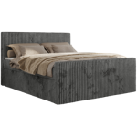 Łóżko kontynentalne TILIANO DUO 180x200 - H3 - szary, sztruks
