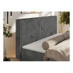 Łóżko kontynentalne TILIANO DUO 200x200 - H3 - szary, sztruks