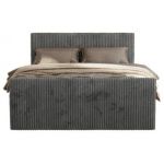 Łóżko kontynentalne TILIANO DUO 140x200 - H4 - szary, sztruks