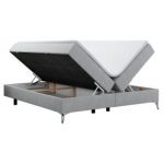 Łóżko kontynentalne bez wezgłowia LESS 140x200 - H3 - jasnoszary, struktura