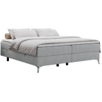 Łóżko kontynentalne bez wezgłowia LESS 160x200 - H4 - jasnoszary, struktura