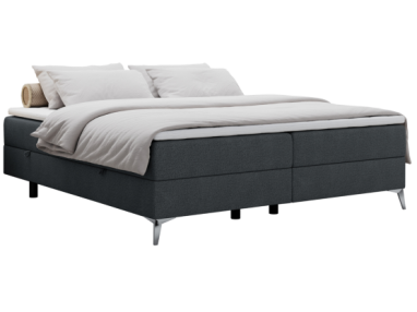 Łóżko kontynentalne bez wezgłowia LESS 160x200 - H3 - ciemnoszary, struktura