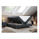 Łóżko kontynentalne bez wezgłowia LESS 180x200 - H3 - ciemnoszary, struktura