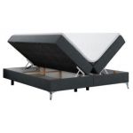 Łóżko kontynentalne bez wezgłowia LESS 140x200 - H4 - ciemnoszary, struktura