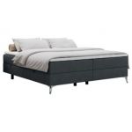 Łóżko kontynentalne bez wezgłowia LESS 160x200 - H4 - ciemnoszary, struktura