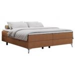 Łóżko kontynentalne bez wezgłowia LESS 160x200 - H4 - pomarańczowy, struktura