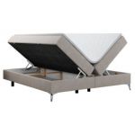 Łóżko kontynentalne bez wezgłowia LESS 140x200 - H3 - beżowy, struktura