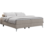 Łóżko kontynentalne bez wezgłowia LESS 200x200 - H3 - beżowy, struktura