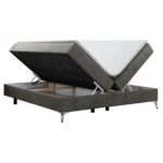 Łóżko kontynentalne bez wezgłowia LESS 160x200 - H4 - ciemnoszary, welwet