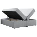 Łóżko kontynentalne bez wezgłowia BESS 120x200 - H3 - jasnoszary, struktura