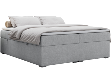 Łóżko kontynentalne bez wezgłowia BESS 160x200 - H3 - jasnoszary, struktura