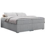 Łóżko kontynentalne bez wezgłowia BESS 120x200 - H4 - jasnoszary, struktura