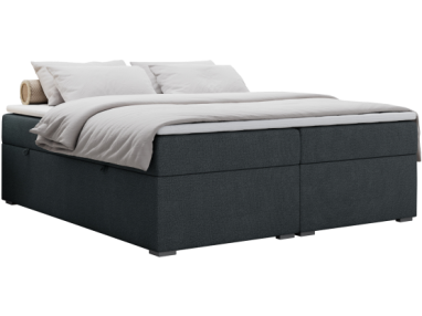Łóżko kontynentalne bez wezgłowia BESS 160x200 - H3 - ciemnoszary, struktura