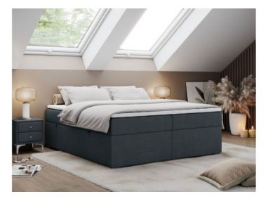 Łóżko kontynentalne bez wezgłowia BESS 180x200 - H3 - ciemnoszary, struktura