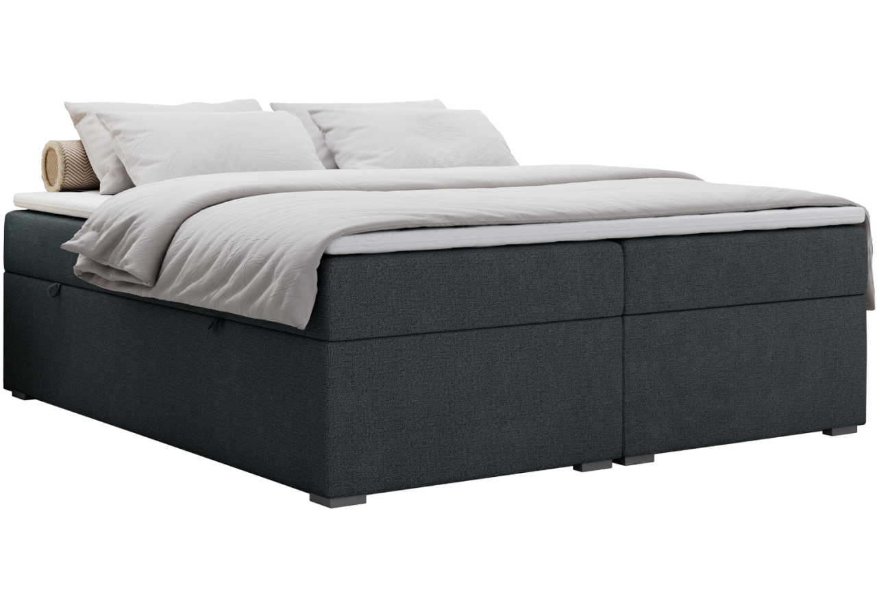 Łóżko kontynentalne bez wezgłowia BESS 180x200 - H3 - ciemnoszary, struktura