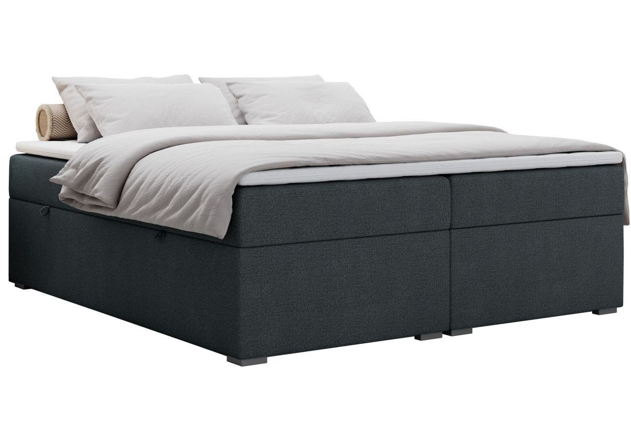 Łóżko kontynentalne bez wezgłowia BESS 180x200 - H3 - ciemnoszary, struktura