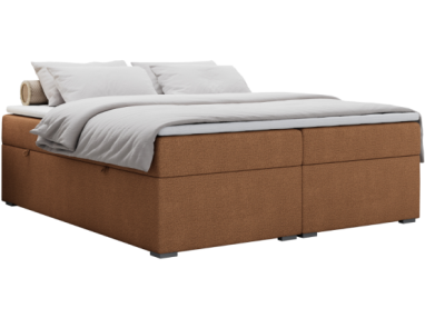 Łóżko kontynentalne bez wezgłowia BESS 120x200 - H4 - pomarańczowy, struktura