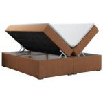 Łóżko kontynentalne bez wezgłowia BESS 120x200 - H4 - pomarańczowy, struktura