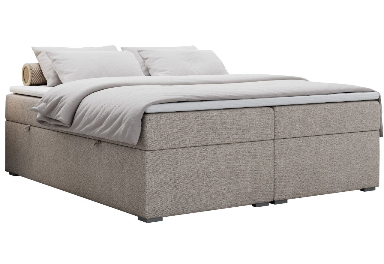 Łóżko kontynentalne bez wezgłowia BESS 140x200 - H3 - beżowy, struktura