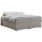 Łóżko kontynentalne bez wezgłowia BESS 180x200 - H4 - beżowy, struktura