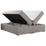 Łóżko kontynentalne bez wezgłowia BESS 180x200 - H4 - beżowy, struktura